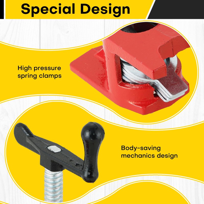 Acymner 3/4" Wood Gluing Pipe Clamp Set | Professional Woodworking