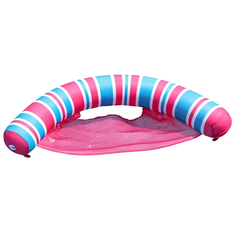 Inflatable Floating Recliner for Pool Relaxation – Foldable Mesh Water