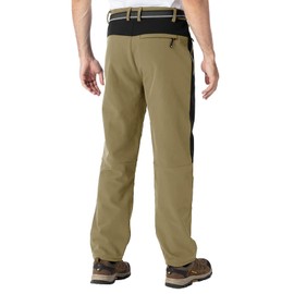 TBMPOY Men's Snow Ski Waterproof Softshell Snowboard Pants Outdoor Hiking Fleece Lined Wear Resistant Windproof Khaki 40