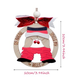 Funny Christmas Ornament Santa Naughty Ornament Wooden Santa Christmas Ornament, Funny Christmas Ornament 2024 for Tree and Holiday Home Decor