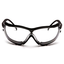 Pyramex Safety GB1810STM V2G Safety Glasses, Black Frame, Clear H2MAX Anti-Fog Lens