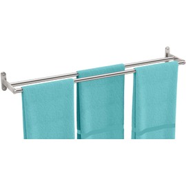 30 inch Double Towel Bar, Brushed Nickel Towel Rack for Bathroom, Stainless Steel Wall Mounted Double Bath Towel Rods Long Bar, Towel Rail Hanger for Bathroom Wall