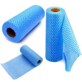 Max Solutions 50 Sheets Kitchen Towel Reusable Cleaning Cloth On a Roll Non Woven Fabric Nonstick Cloth Degradable Hygienic Cleaning Cloths Disposable