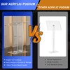 OUKANING Acrylic Podium Stand Pulpits for Churches with a Storage