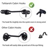 Tahbarshi Pack of 2 Latch Door, 4/6/8 Inch Storm Hook,