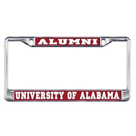 Meihuaao University of Alabama Alumni Crimson Tide Silver Metal License Plate Frame