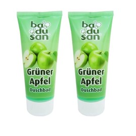 Badusan Shower Gel Green Apple Pack of 2, 2 x 200 ml - Nourishing Shower Bath for All Skin Types, Fruity Fragrance, Gentle Cleansing