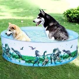Nuwani 4FT Kiddie Pool for Large Pet Dogs Adults, Fast Easy Set Kids Swimming Pool, Ultimate Fun with Hard Plastic Snapset Baby Wading Pool - Family Pool for Backyards, Toddlers, Party Favors!