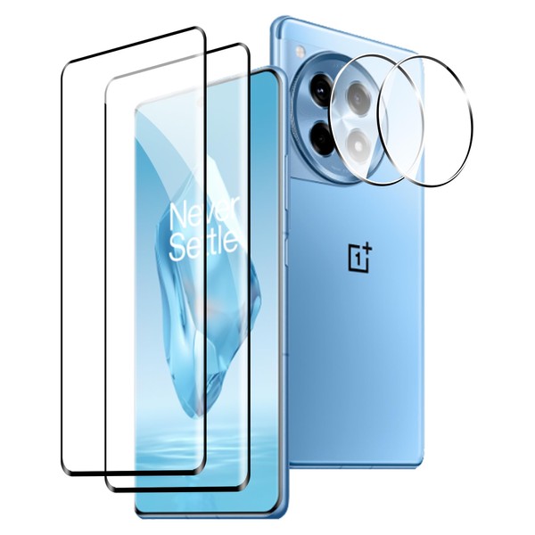 Rojeuinn Tempered Glass Screen Protector for Oneplus 12R Protective Film,
