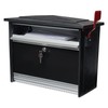 Architectural Mailboxes Mailsafe Aluminum, Locking, Wall Mount Mailbox, MSK00BAM, Black,