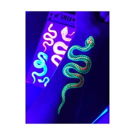 Blacklight Glow Party Temporary Tattoo-1 Sheet - Cobra
