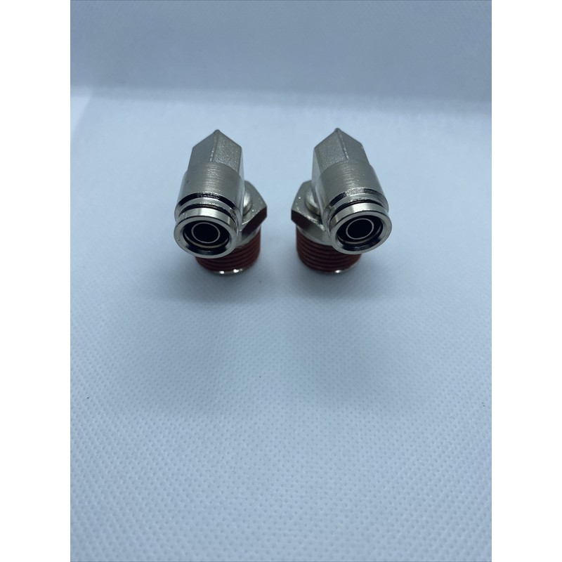 Air Suspension Fittings 2x 1/2 NPT To 3/8 PTC 90