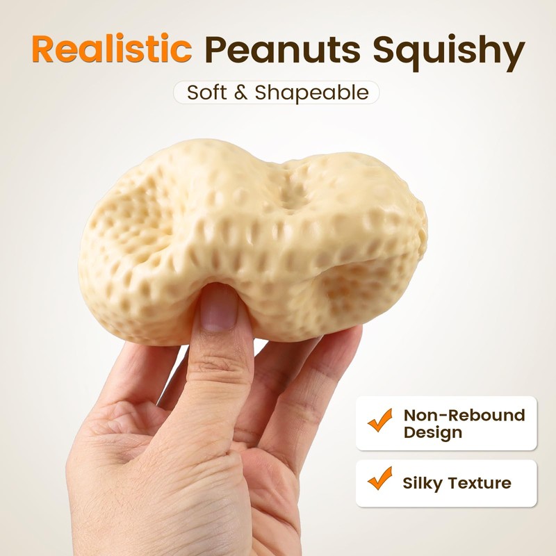 Coconut Oil Peanut Squishy - Stress Relief Moldable Peanut Squishies