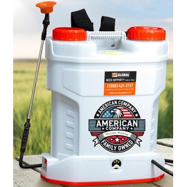 4.2 Gallon Battery Powered Backpack Sprayer - 6 Nozzles, 80 PSI Cutoff Pressure, Long Battery Life, Wide Mouth, High-Pressure Spray Hose, Pressure Knob Controller