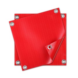 2 x Warning Flags Red According to German Road Traffic Regulations for Overhanging Loads, 30 x 30 cm