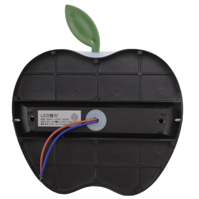 LED Wall Light Apple Shaped Waterproof 6W 3000K Aluminum and