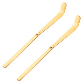 GNAUMORE Matcha Spoon, Bamboo Matcha Tea Whisk, Conventional Matcha Spoon, Matcha Shovel Perfect Handmade Traditional Matcha Tool for Preparation, White Bamboo Spoon, 2 Pieces