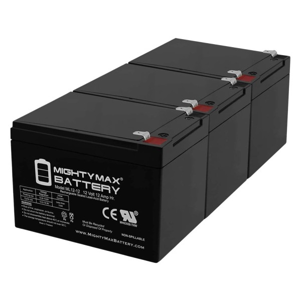 Mighty Max ML12-12 -12V 12AH F2 Sla Agm Deep-Cycle Rechargeable