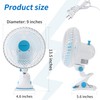 BananaDeer Oscillating Clip on Fan 9-Inch With Remote control, Portable