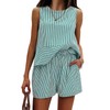 EXLURA Women's Summer 2 Piece Outfits Sleeveless Tank Top Matching