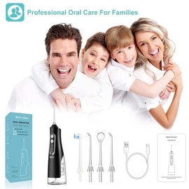 Unbranded Cordless Electric Toothbrush Water Dental Flosser Oral Teeth Cleaner 4 Jet Tips