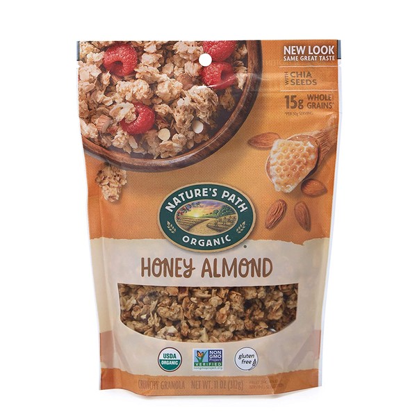 Nature's Path Organic Granola, Honey Almond, 11 Oz Pouch (Pack of 8)