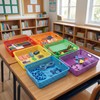 6 Pack Classroom Paper Basket, A4 Organizing Boho Trays for