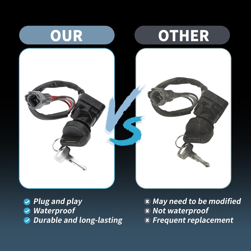 Motoforti Ignition Key Switch for Arctic Cat ATV 650 700