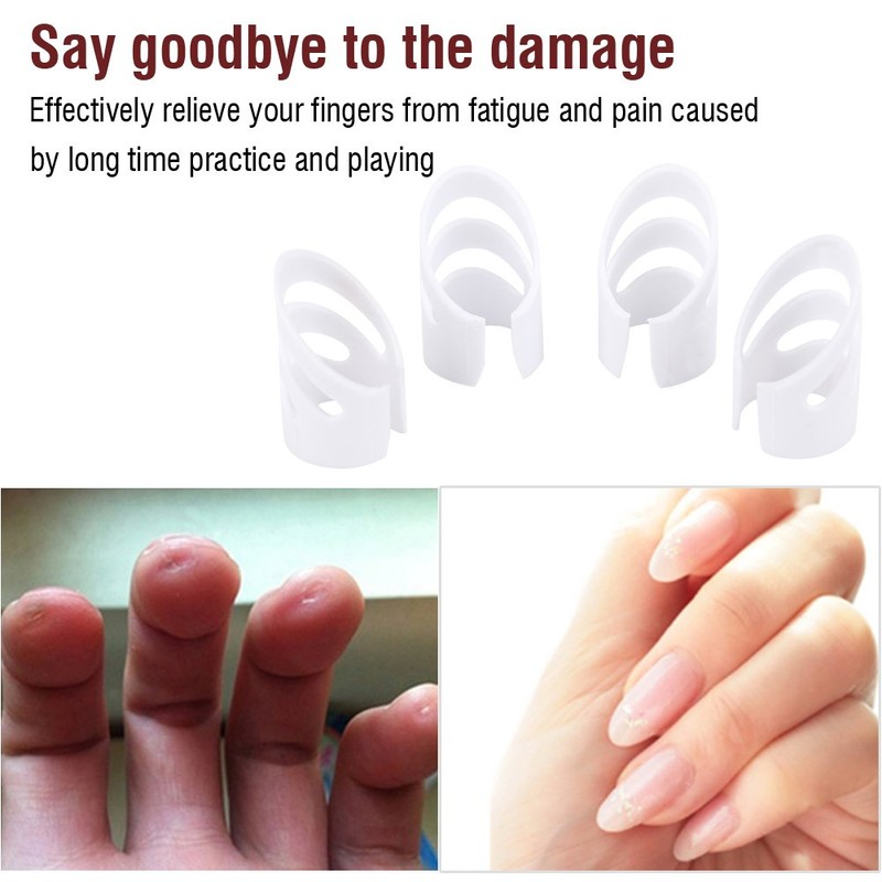 Guitar Finger Thumb Pick Protector,4Pcs Plastic DIY Finger Picks Protector