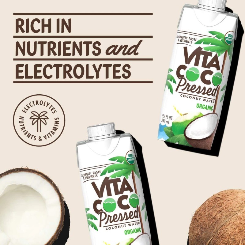 Vita Coco Pressed Coconut Water Juice Smoothie Pack of 12