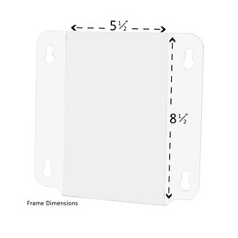 Window Mount Sign Holder Holds 5.5" x 8.5" Important Notices Hours of Operation Emergency Contact Information Clear Acrylic Sleeve with Suction Cups for Office Spaces by Marketing Holders