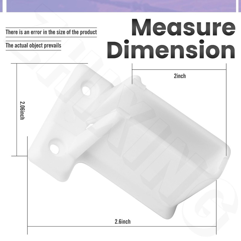 16 Pack Wire Shelf End Bracket, White Plastic Closet Shelves
