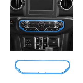 Savadicar Sky Blue Interior Accessories - Infotainment HVAC Climate Control Panel Bezel Trim for 2018-2023 Jeep Wrangler JL JLU 4XE & Gladiator JT - Solid Color Interior Decor Upgrade Option, 1 PC
