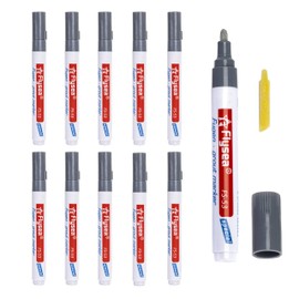 10 Pieces Tile Pen Wall Grout Color Pen Tile Repair Pen Refill Wall Gap Grout Renew Marker for Tiles Floor Kitchen Bathroom(Gray)