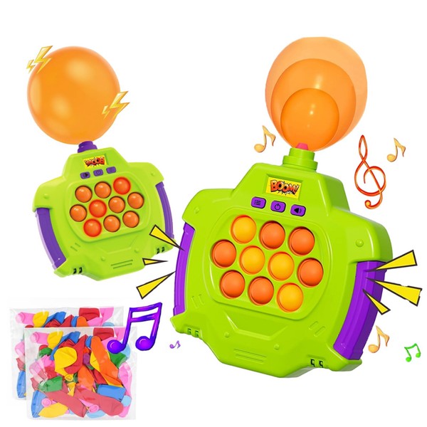 2 pcs Set Handheld Sensory Pop Game, Musical Balloon Push