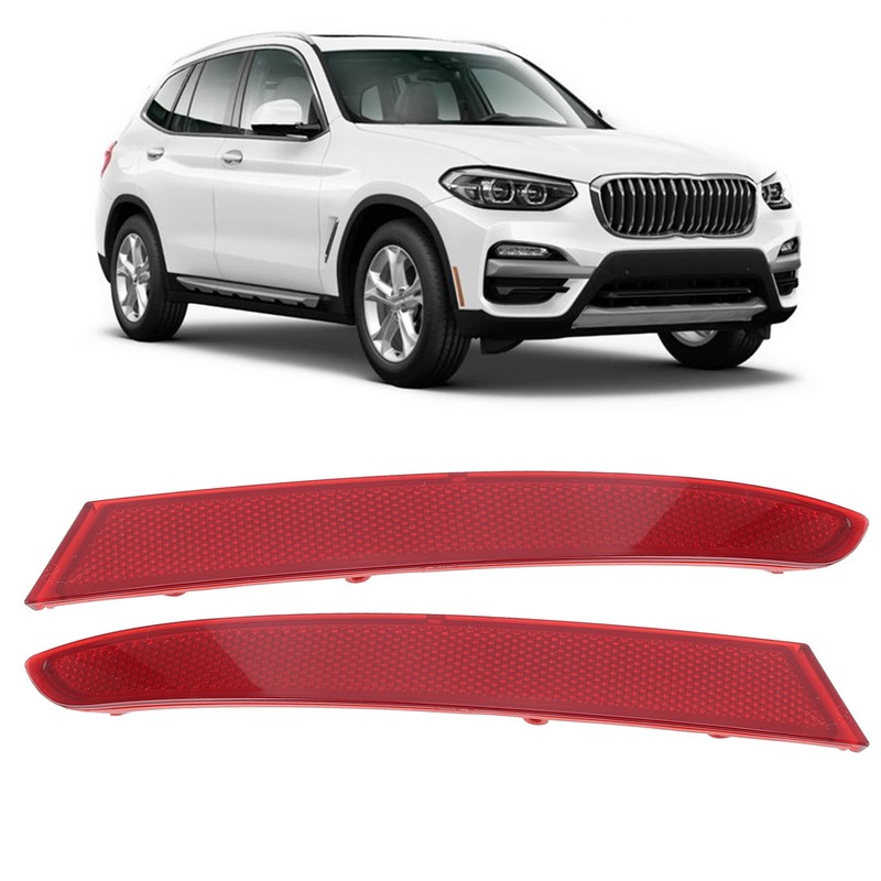 2PCS Rear Bumper Reflector Left Right PMMA ABS 63147419928 for