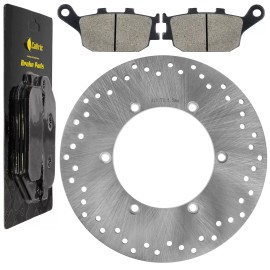 Caltric Rear Brake Disc Rotor Pad for Honda VTX1300S VTX1300C VTX1300R VTX1300T 2003-09