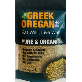 Natural Greek Oregano, 5oz Whole Dried Oregano Hand Picked organic with fresh aroma and Mediterranean Greek Oregano flavor