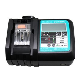 QCZRED 18V DC18RC Charger Compatible with Chargers DC18RD DC18RF DC18SF Suitable for Makita BL1860 BL1850 BL1840 BL1830 BL1815