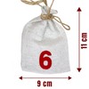 MIJOMA Advent Calendar for Filling, 24 Cotton Bags with Felt