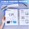 Antner 30 Pack Letter Size Binder Pockets for 3 Ring