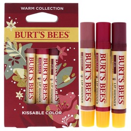 Burts Bees Kissable Color Warm Collection Unisex Lip Shimmer Peonía, ruibarbo, higo, 3 onzas