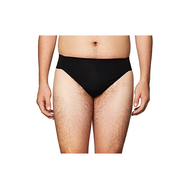 Capezio Men's Reinforced Front-Lined Thong Dance Belt, Black, Large