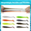 Little Soft Plastic Swimbaits, 75/60 PCs, 2.5"/3" Full Solid Body