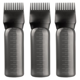 Gezimetie Root Comb Applicator Bottle with Scalp Massager, Brush Comb, Pack of 3, Hair Dye and Scalp Treatment Tools