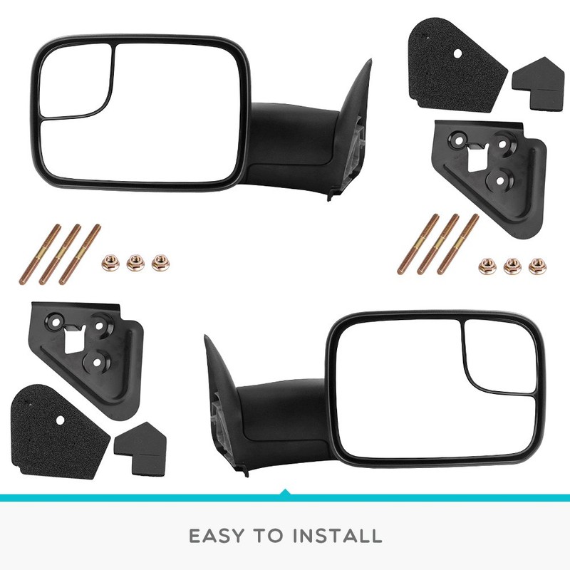 YITAMOTOR Towing Mirrors Compatible with 1994-2001 Dodge Ram 1500, 1994-2002