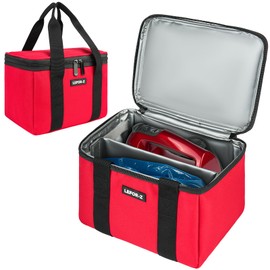 LEFOR·Z Hand Mixer Carrying Bag Compatible with KitchenAid 5/6/7/9 Ultra Power Speed Hand Mixers,Portable Travel Storage Case Bag Fits for Kitchen Aid Mixer Accessories,Red(Bag Only)