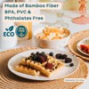 Nook Theory 4 Pack Reusable Bamboo Plates - Non-Toxic Toddler