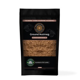 Nutmeg Ground By SpiceVita Ceylon | 0.5lb (8oz) | Non GMO, Gluten Free, 100% Natural Nutmeg Sourced from Sri Lanka, Nutmeg Bulk, Nutmeg Powder Bulk, Ground Nutmeg Bulk, Nutmeg For Cooking, Nutmeg for Smoothies, nutmeg for Lattes, Ground nutmeg spice, Cof