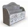 Solid Wood Letter Rack with Elephant Carvings